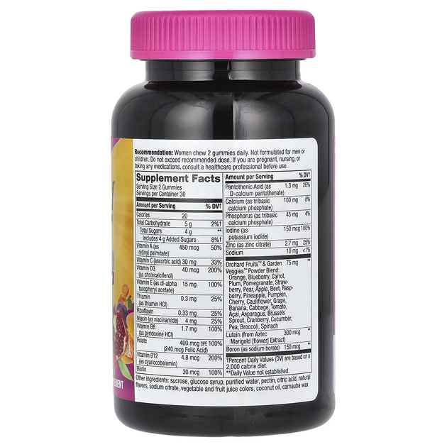 Вітаміни для Жінок від 50 років Alive!® Womens 50+ Multi Gummy - 60 жувальних цукерок 033674159040 - зображення 2