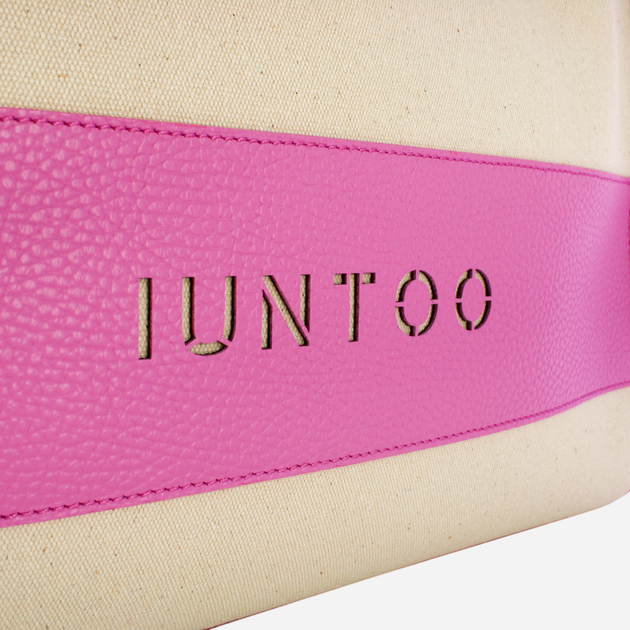 Сумка шопер жіноча IUNTOO 105001-NATURALE/ROSA Рожева (800070318308) - зображення 6