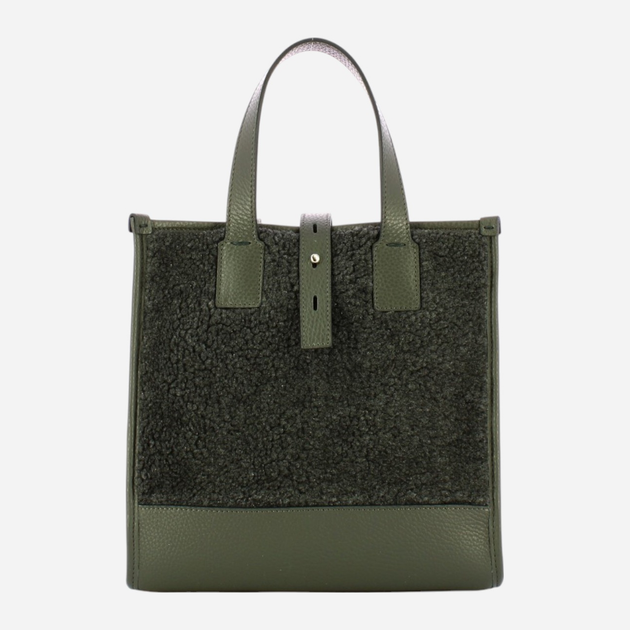 Torba shopper damska IUNTOO 115003-GRIGIO+TEDDY-GRIGIO Szara (800070310029) - obraz 2