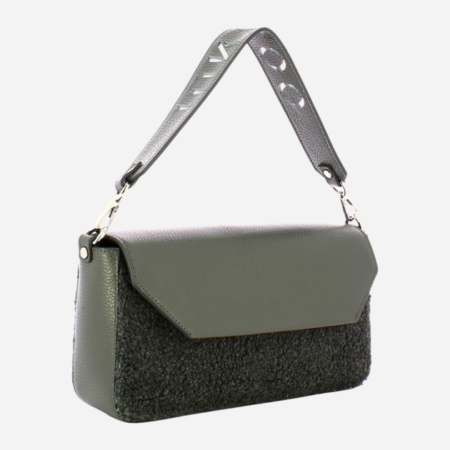 Torba damska IUNTOO 116001-GRIGIO+TEDDY-GRIGIO Szara (800070310044) - obraz 3