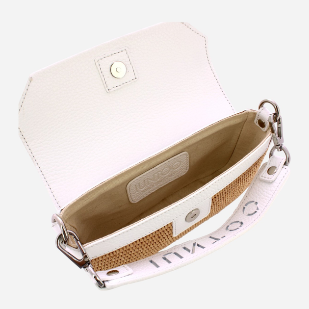 Сумка багет жіноча маленька IUNTOO 126013-CAMEL-BIANCO Коричнева (800070305811) - зображення 5