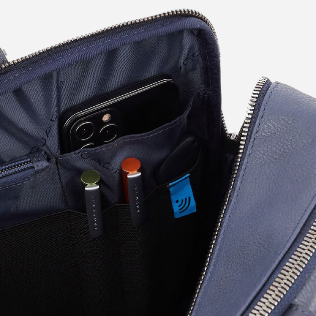 Сумка портфель чоловіча з натуральної шкіри Piquadro CA5882W116/BLU Темно-синя (800070282052) - зображення 5
