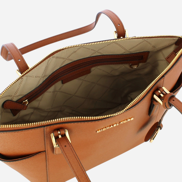 Сумка шопер жіноча з натуральної шкіри Michael Kors 30F2GTTT8L-230 Коричнева (800070270928) - зображення 4