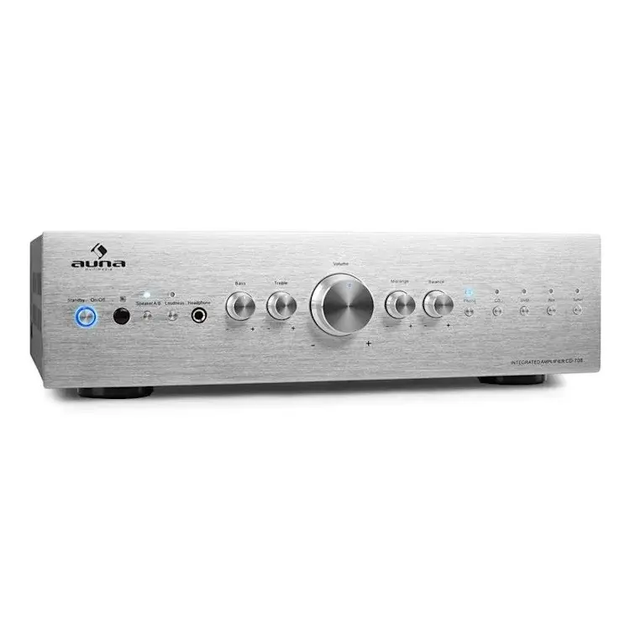 Усилитель звука Auna CD708 HiFi Серый Б/У - Фото 1 Усилитель звука Auna CD708 HiFi Серый Б/У - изображение 1