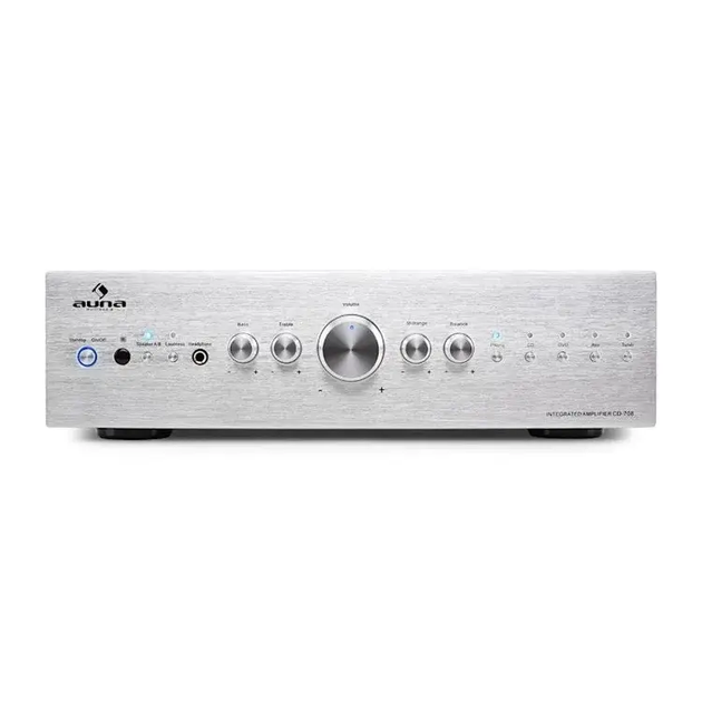 Усилитель звука Auna CD708 HiFi Серый Б/У - Фото 2 Усилитель звука Auna CD708 HiFi Серый Б/У - изображение 2