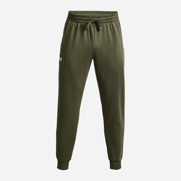 Спортивні штани утеплені чоловічі Under Armour UA Rival Fleece Joggers 1379774-390 L Хакі (196884175283) - зображення 5