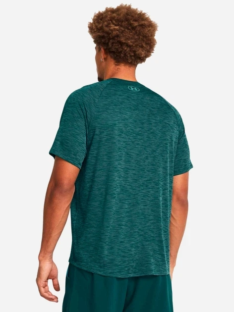 Koszulka sportowa męska Under Armour UA Tech Textured SS 1382796-494 L Zielona (197779422369) - obraz 2