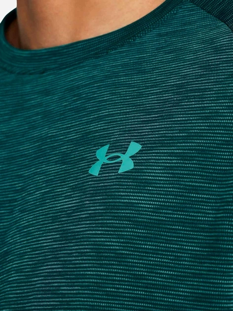 Koszulka sportowa męska Under Armour UA Tech Textured SS 1382796-494 L Zielona (197779422369) - obraz 3