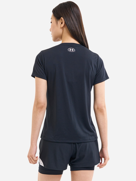 Футболка спортивна жіноча Under Armour Tech SSC - Solid 1384231-001 XS Чорна (196885360022) - зображення 4