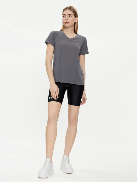 Koszulka damska sportowa Under Armour Tech SSV- Solid 1384229-025 L Szara (196885499081) - obraz 3