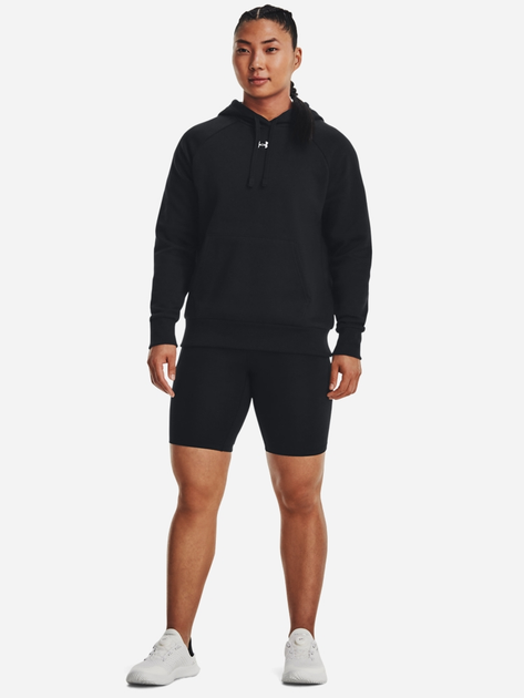 Худі тепле жіноче Under Armour UA Rival Fleece Hoodie 1379500-001 M Чорне (196883854936) - зображення 3