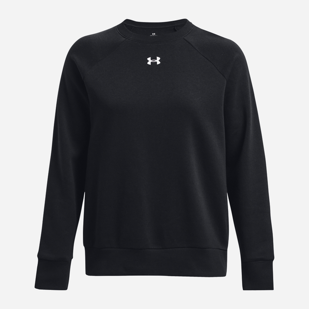 Bluza bez kaptura damska polarowa Under Armour UA Rival Fleece Crew 1379508-001 L Czarna (196883850204) - obraz 5