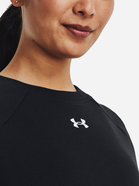 Bluza bez kaptura damska polarowa Under Armour UA Rival Fleece Crew 1379508-001 M Czarna (196883850211) - obraz 4