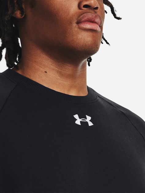 Bluza bez kaptura męska Under Armour UA Rival Fleece Crew 1379755-001 XL Czarna (196884120542) - obraz 4