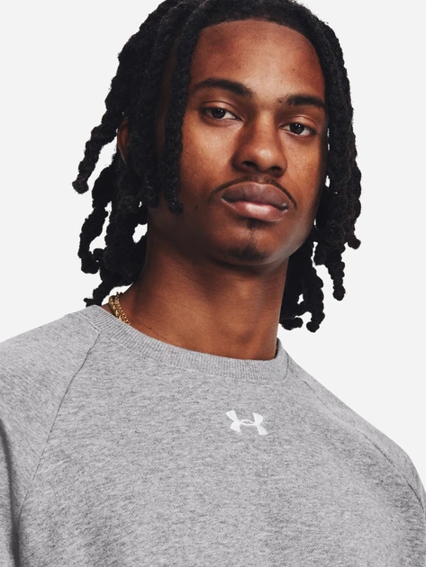 Bluza bez kaptura męska Under Armour UA Rival Fleece Crew 1379755-025 XL Szara (196884798666) - obraz 4