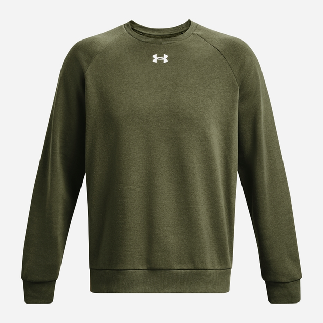 Bluza bez kaptura męska Under Armour UA Rival Fleece Crew 1379755-390 L Khaki (196884156879) - obraz 5
