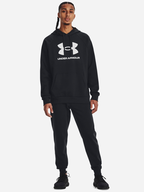Bluza męska z kapturem ciepła Under Armour UA Rival Fleece Logo HD 1379758-001 M Czarna (196884193256) - obraz 3