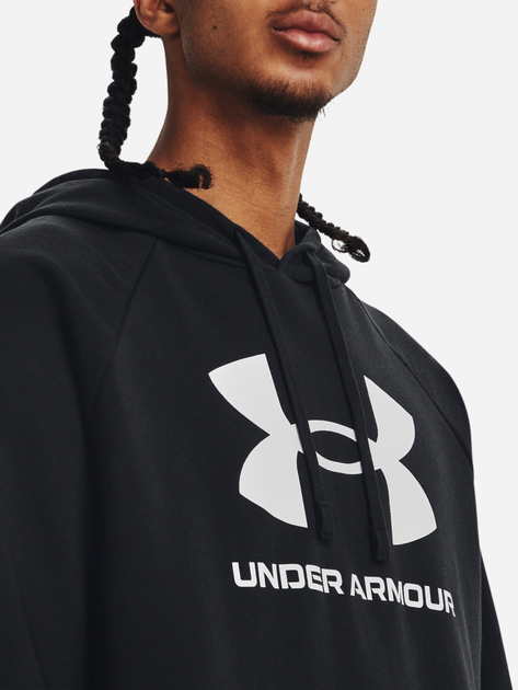 Bluza męska z kapturem ciepła Under Armour UA Rival Fleece Logo HD 1379758-001 S Czarna (196884193270) - obraz 4