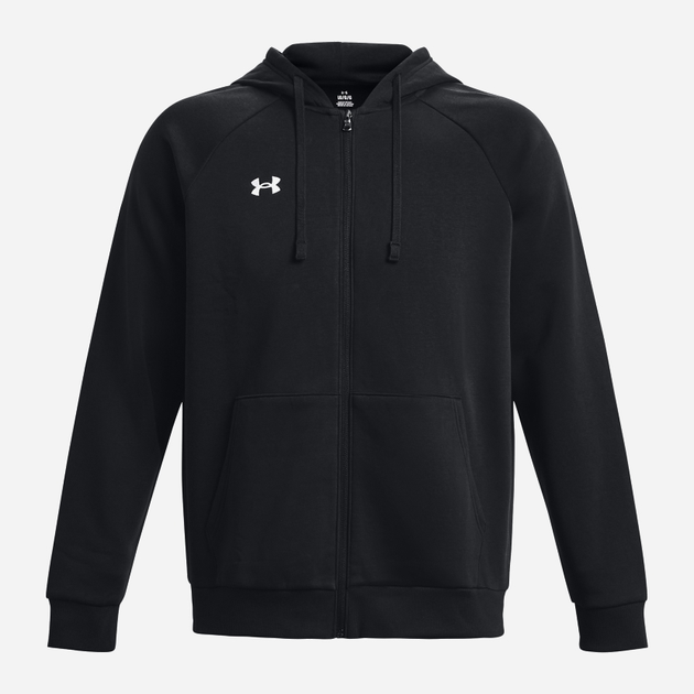 Толстовка на флісі на блискавці чоловіча Under Armour UA Rival Fleece FZ Hoodie 1379767-001 S Чорна (196884199784) - зображення 5