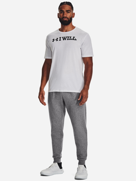 Spodnie dresowe męskie ocieplane Under Armour UA Rival Fleece Joggers 1379774-025 L Szare (196884792817) - obraz 3