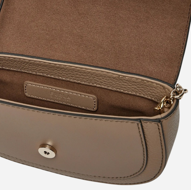 Torebka crossbody damska mini ze skóry naturalnej Furla WE00606BX00531257S1007 Szaro-beżowa - obraz 5
