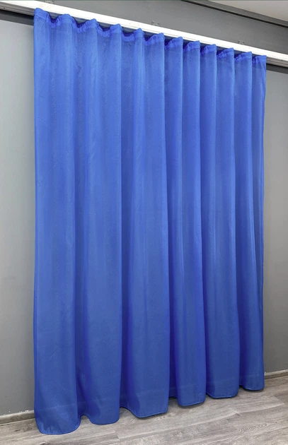 Тюль VR-Textil 005т Органза з принтом "Листя" Синій 400х270 см (42-0947) - Фото 3 Тюль VR-Textil 005т Органза з принтом "Листя" Синій 400х270 см (42-0947) - зображення 3