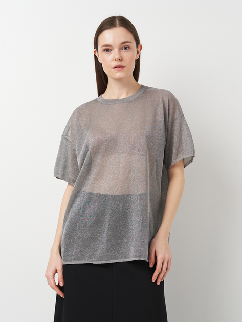Футболка женская Zara 1436/808 M Серебряная (00014036808035) 