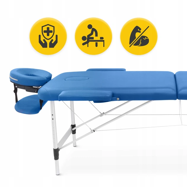Массажный стол складной 4FIZJO Massage Table Alu W60 Blue (P-5907739318404) - изображение 6