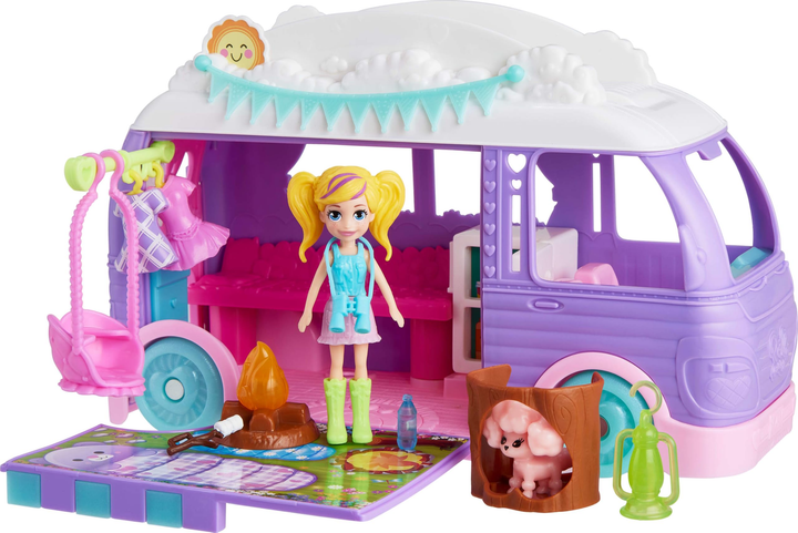 Lalka z akcesoriami Mattel Polly Pocket Kamper z laleczką JCC32 (0194735268023) - obraz 2