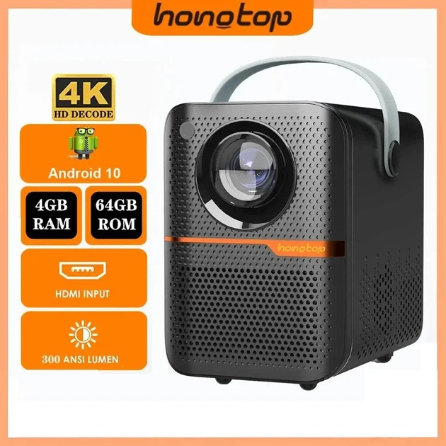 Портативний проектор для дому Hongtop P10 black (70001) - зображення 2