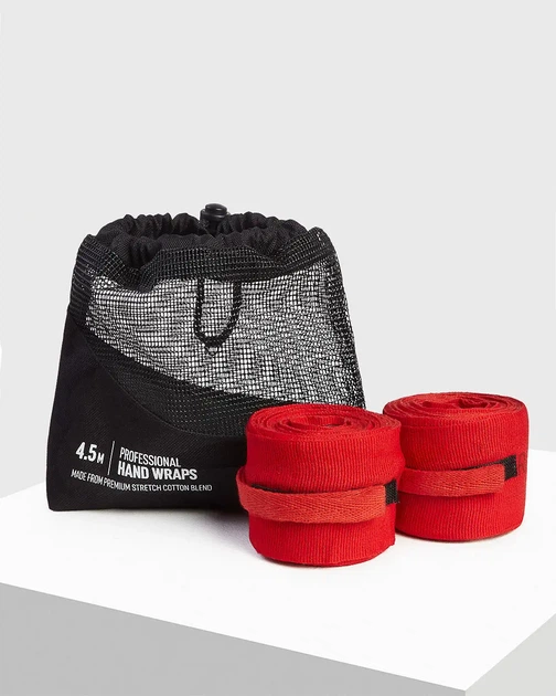 Бинти боксерські 4.5m BOXRAW Червоні - изображение 3