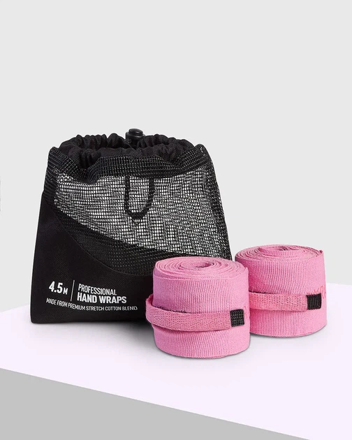 Бинти боксерські 4.5m BOXRAW Hand Wraps - Рожеві - Фото 3 Бинти боксерські 4.5m BOXRAW Hand Wraps - Рожеві - изображение 3