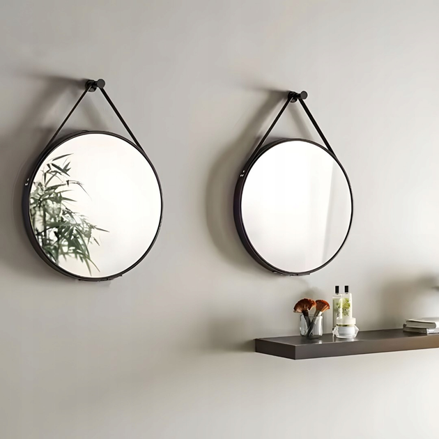 Lustro ModernHome by Multistore okrągłe 60 cm czarne (VKM-925H-60) - obraz 8