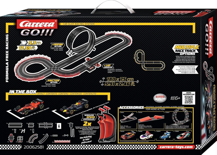 Гоночний трек Carrera GO!!! Wireless Formula Free Racing 5.3 м (62581) - зображення 6