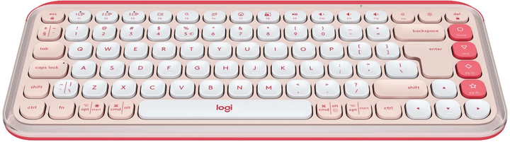 Комплект бездротовий Logitech POP Icon Combo Wireless Rose-White (920-013142) - зображення 4