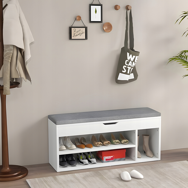 Тумба для взуття ModernHome by Multistore 3 полиці біла (WYJ-249) - зображення 8
