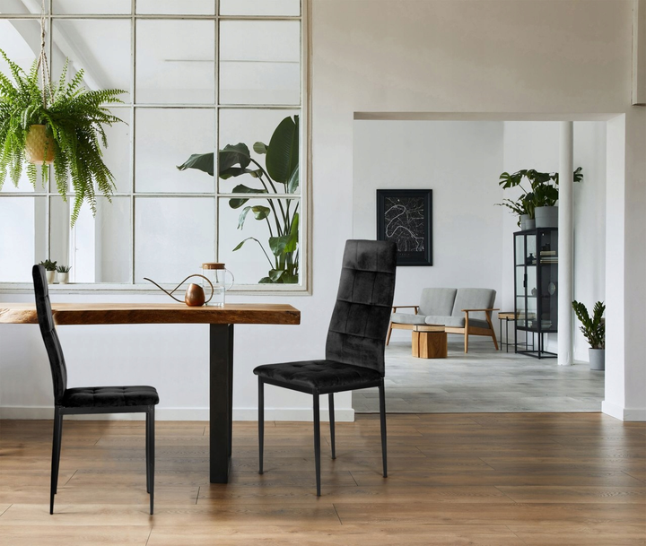 Набір стільців для кухні та вітальні ModernHome by Multistore 4 шт чорні (F261-3KD BLACK) - зображення 8