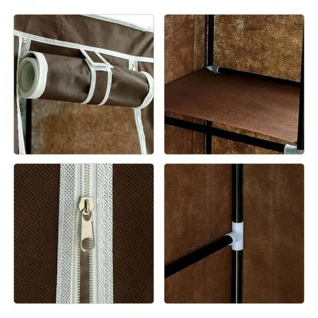 Шафа тканинна складана на 2 секції 105x45x170см STORAGE WARDROBE 28105 - Фото 4 Шафа тканинна складана на 2 секції 105x45x170см STORAGE WARDROBE 28105 - изображение 4