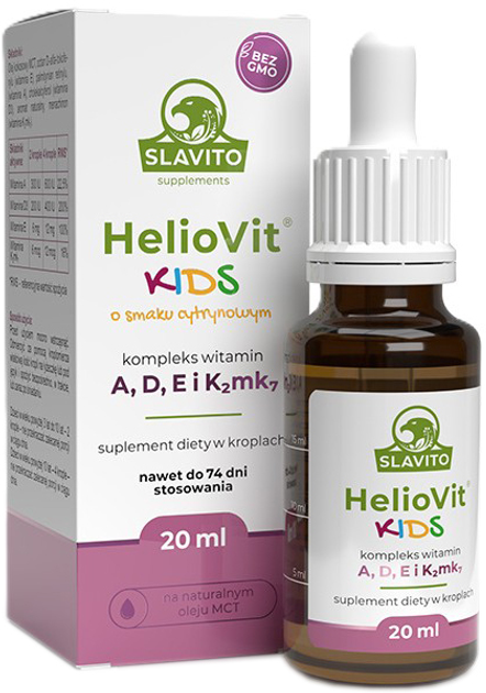 Suplement diety Slavito HelioVit Kids Witamina ADEK 20 ml (5900588007192) - obraz 1