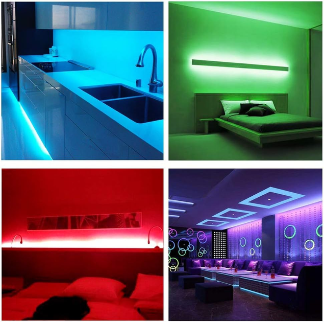 Світлодіодна RGB стрічка 5050 від USB на 5 м + пульт дистанційного керування, Мультиколор / LED підсвічування / Неонова стрічка дл - зображення 2