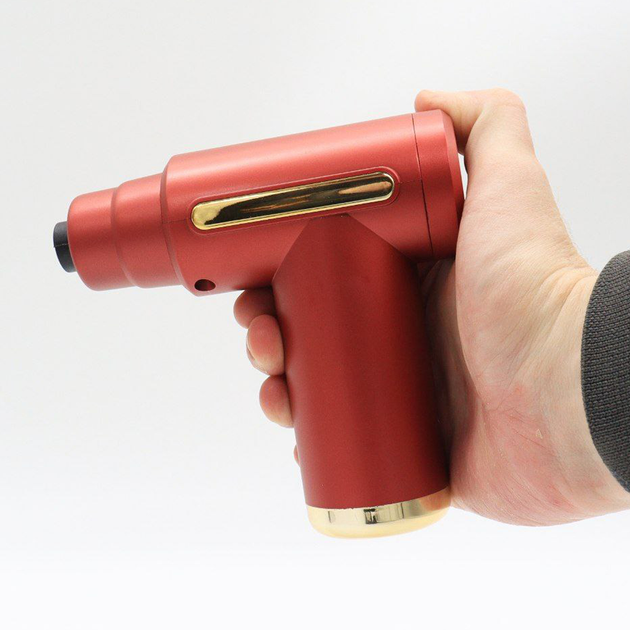 Масажер для тіла перкусійний, 4 насадки, Gun Massager, Червоний / Масажний пістолет / Перкусійний масажер - зображення 8