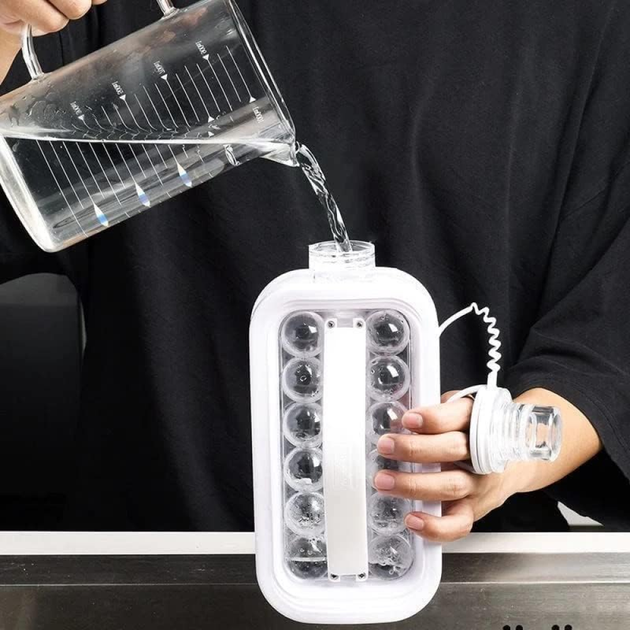 Силіконова форма для льоду ICE CUBE TRAY на 17 кульок / Складна пляшка - льодівниця / Форма для льоду - Фото 7 Силіконова форма для льоду ICE CUBE TRAY на 17 кульок / Складна пляшка - льодівниця / Форма для льоду - зображення 7