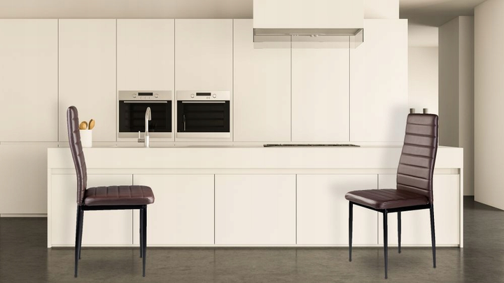 Набір стільців для кухні та вітальні ModernHome by Multistore 4 шт коричневі (5904224310851) - зображення 6