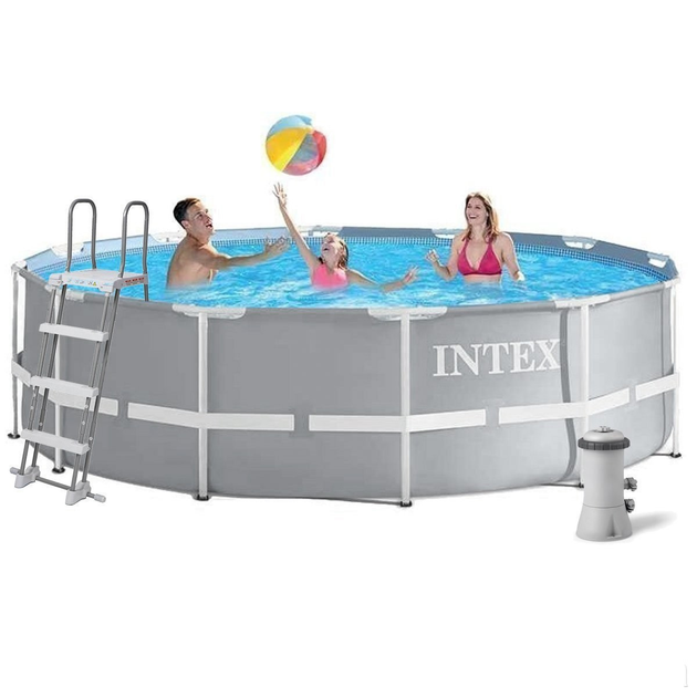 Intex 26718 Каркасний басейн 366 х 122 см Сходи, фільтр-насос, – фото ...
