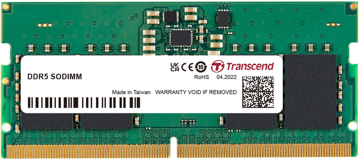 Оперативна пам'ять Transcend SODIMM DDR5-5600 8192MB PC5-44800 (JM5600ASG-8G) - зображення 1