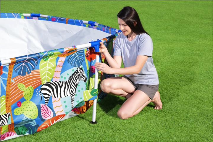 Дитячий стійковий басейн Bestway Steel Pro Animal World 305 x 66 см 10 FT (6942138972177) - зображення 4