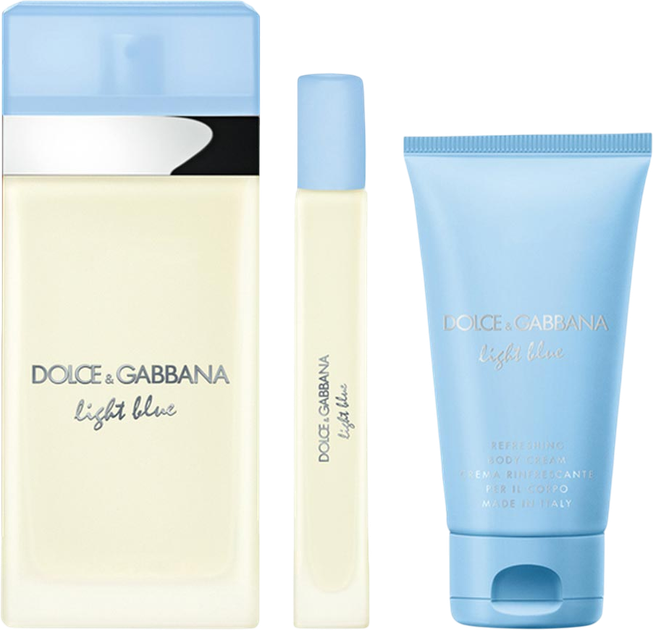 Zestaw damski Dolce&Gabbana The One Light Blue Woda toaletowa 100 ml + Krem do ciała 50 ml + Woda toaletowa 10 ml (8054754400670) - obraz 2