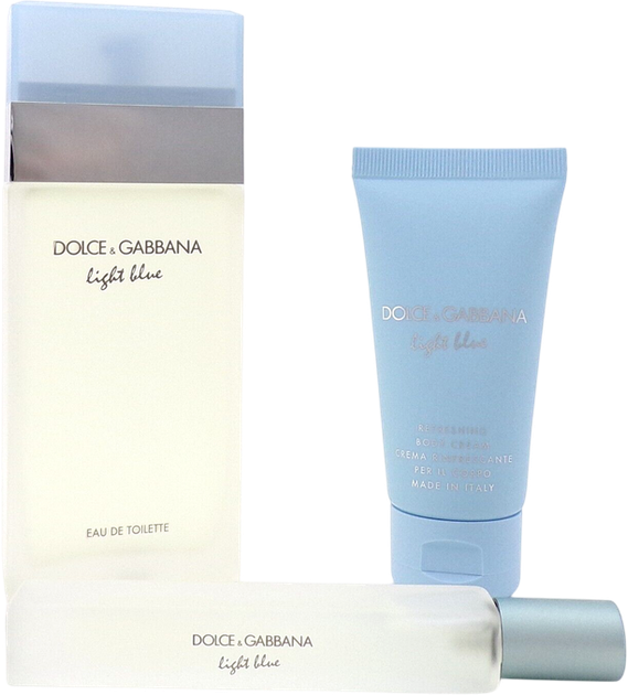 Zestaw damski Dolce&Gabbana The One Light Blue Woda toaletowa 100 ml + Krem do ciała 50 ml + Woda toaletowa 10 ml (8054754400670) - obraz 3