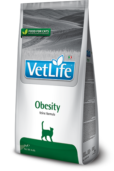 Сухий лікувальний корм Farmina (Фарміна) VetLife Obesity для кішок для зниження зайвої ваги 2 кг - Фото 1 Сухий лікувальний корм Farmina (Фарміна) VetLife Obesity для кішок для зниження зайвої ваги 2 кг - зображення 1