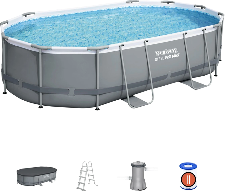 Басейн на стійці Bestway Power Steel + 7 в 1 + аксесуари 488 x 305 x 107 см 16 x 10 футів (6941607366196) - зображення 3